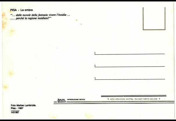 Cartolina Il Cavaliere Nero - retro